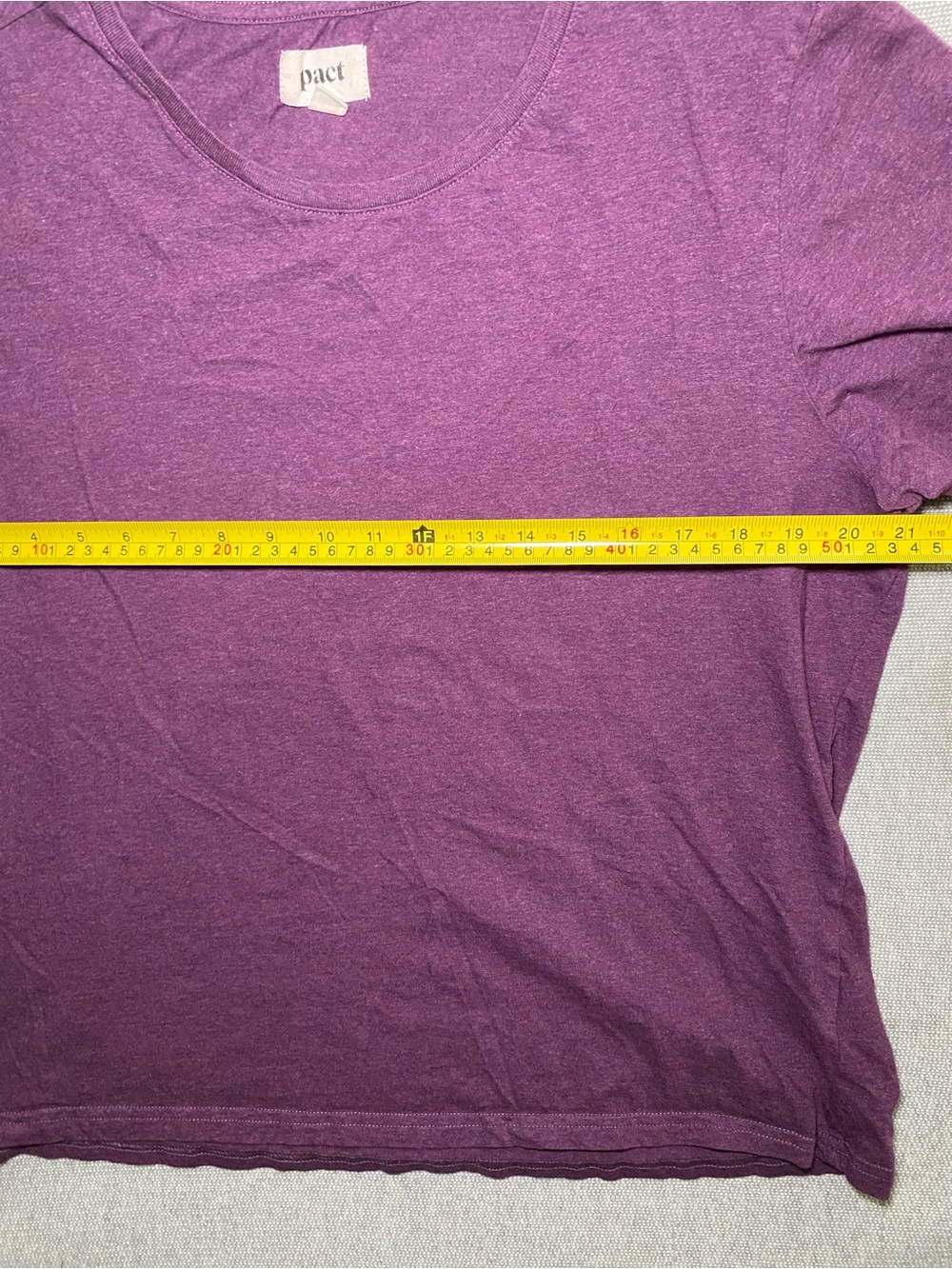 Pact Shirt Women's XXL Purple Tee Organic Cotton Casual Minimalist Comfort - Picture 4 of 8